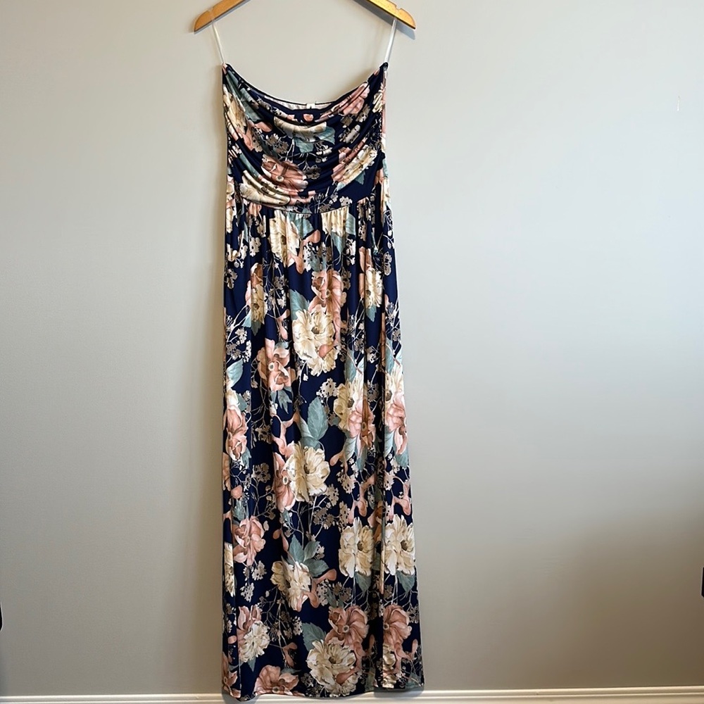 Floral Strapless Dress